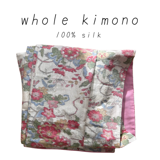 full kimono (tsumugi, 100% silk)