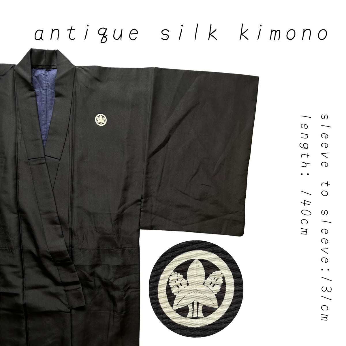 full kimono (tsumugi, 100% silk)