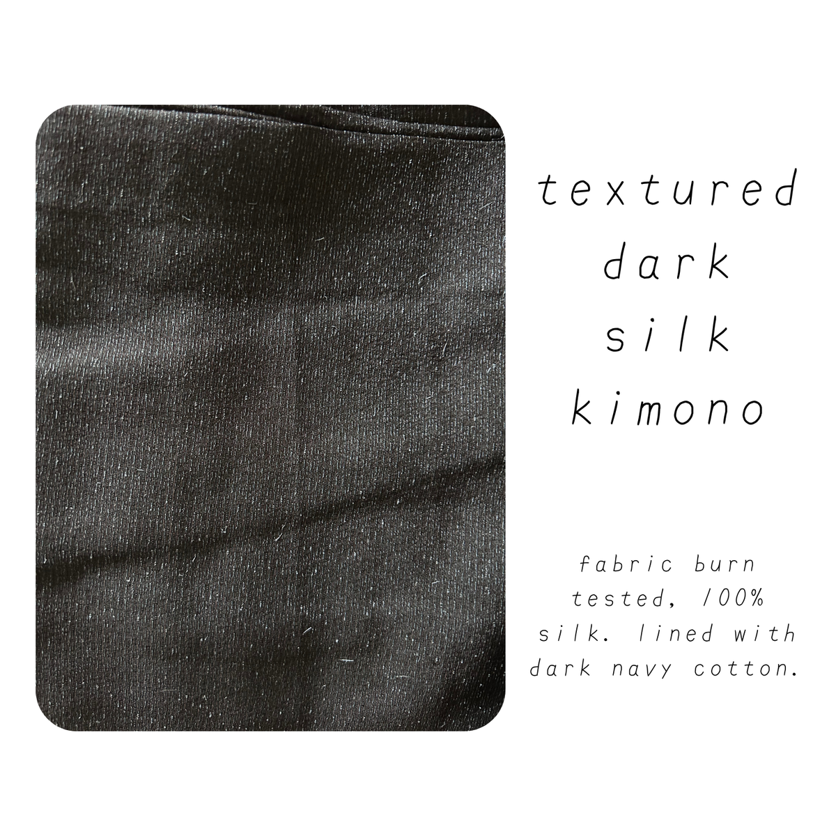 full kimono (tsumugi, 100% silk)