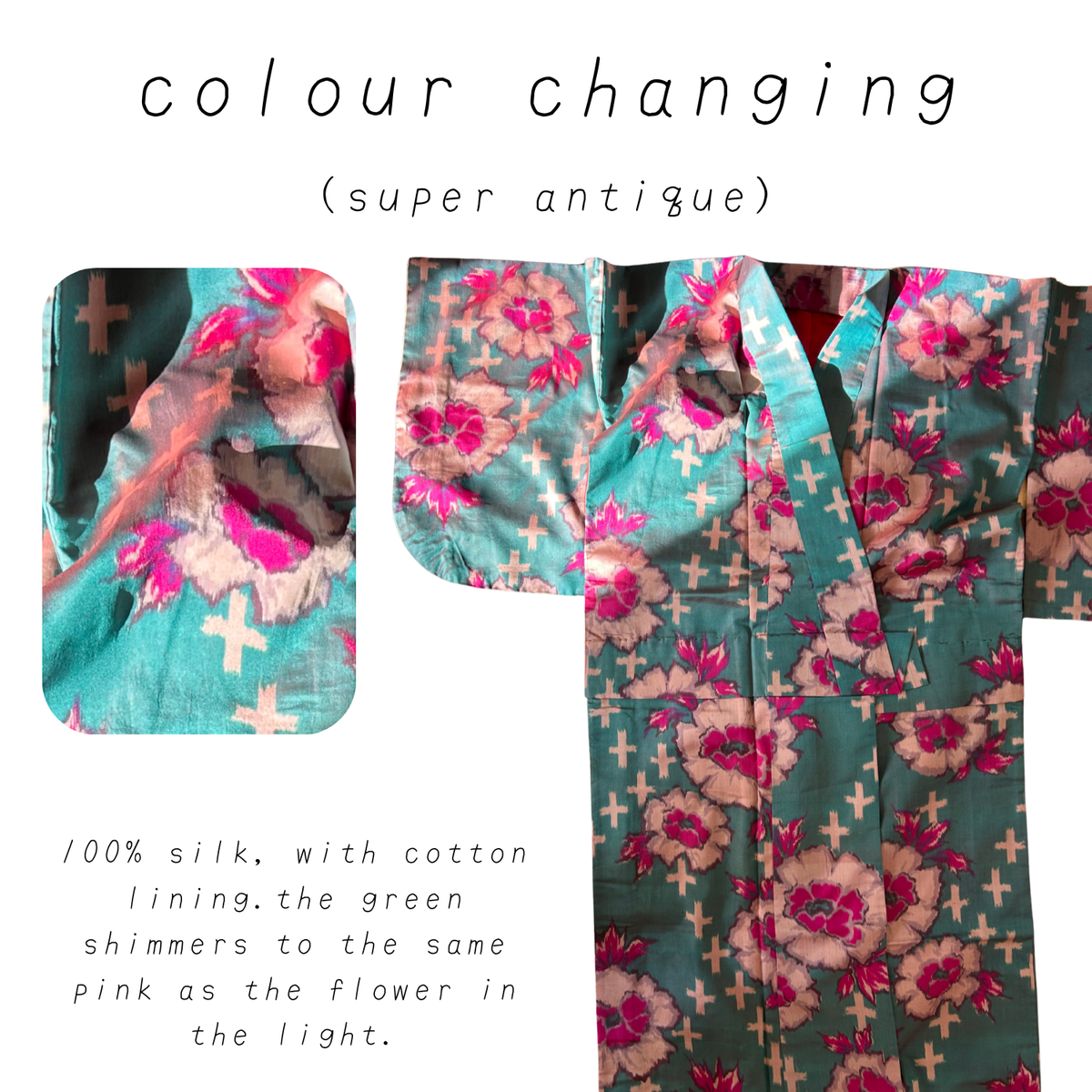 full kimono (tsumugi, 100% silk)