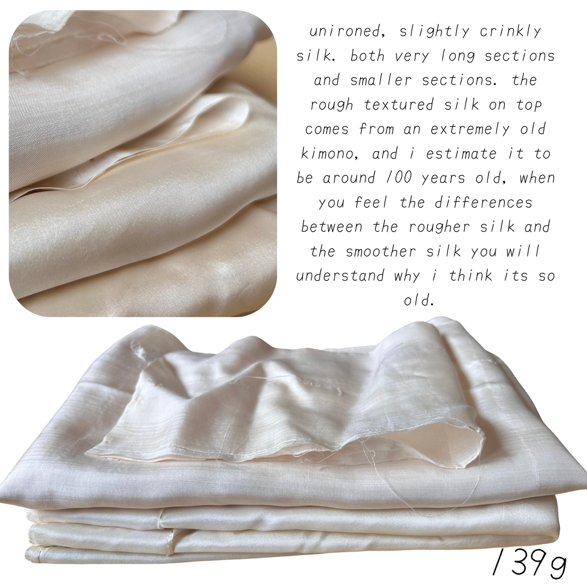 white silk (for fabric dyeing)