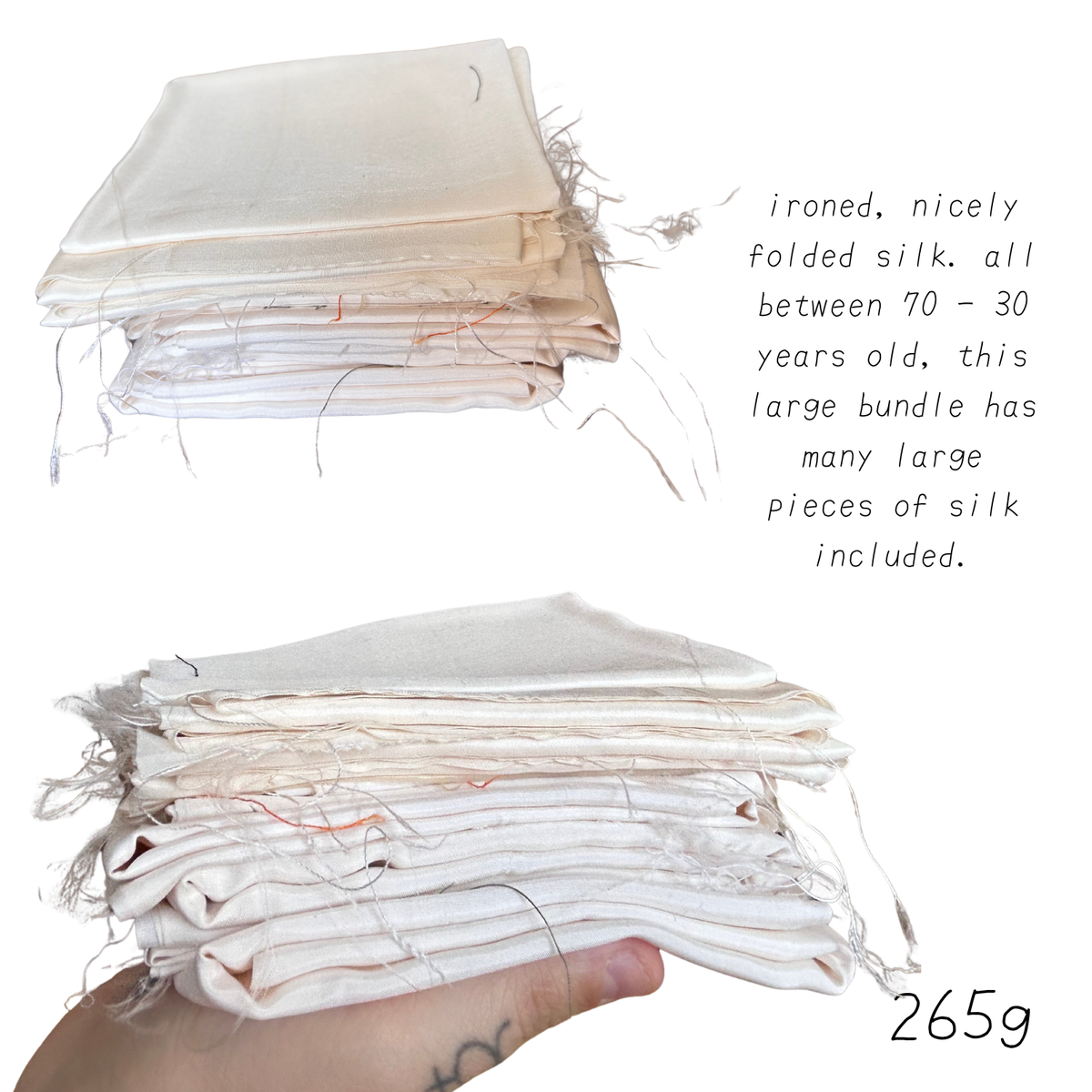 white silk (for fabric dyeing)