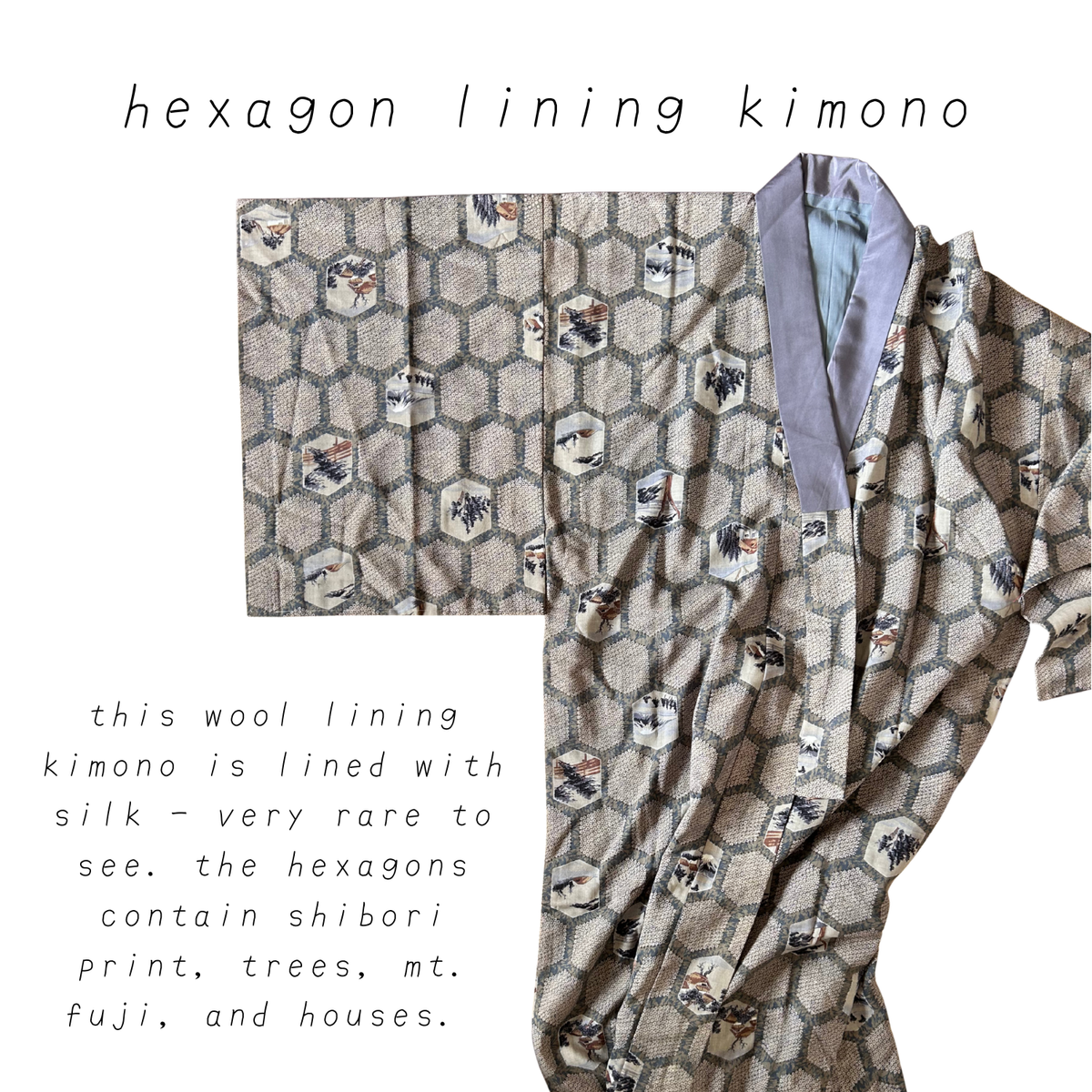 wool & lining kimono