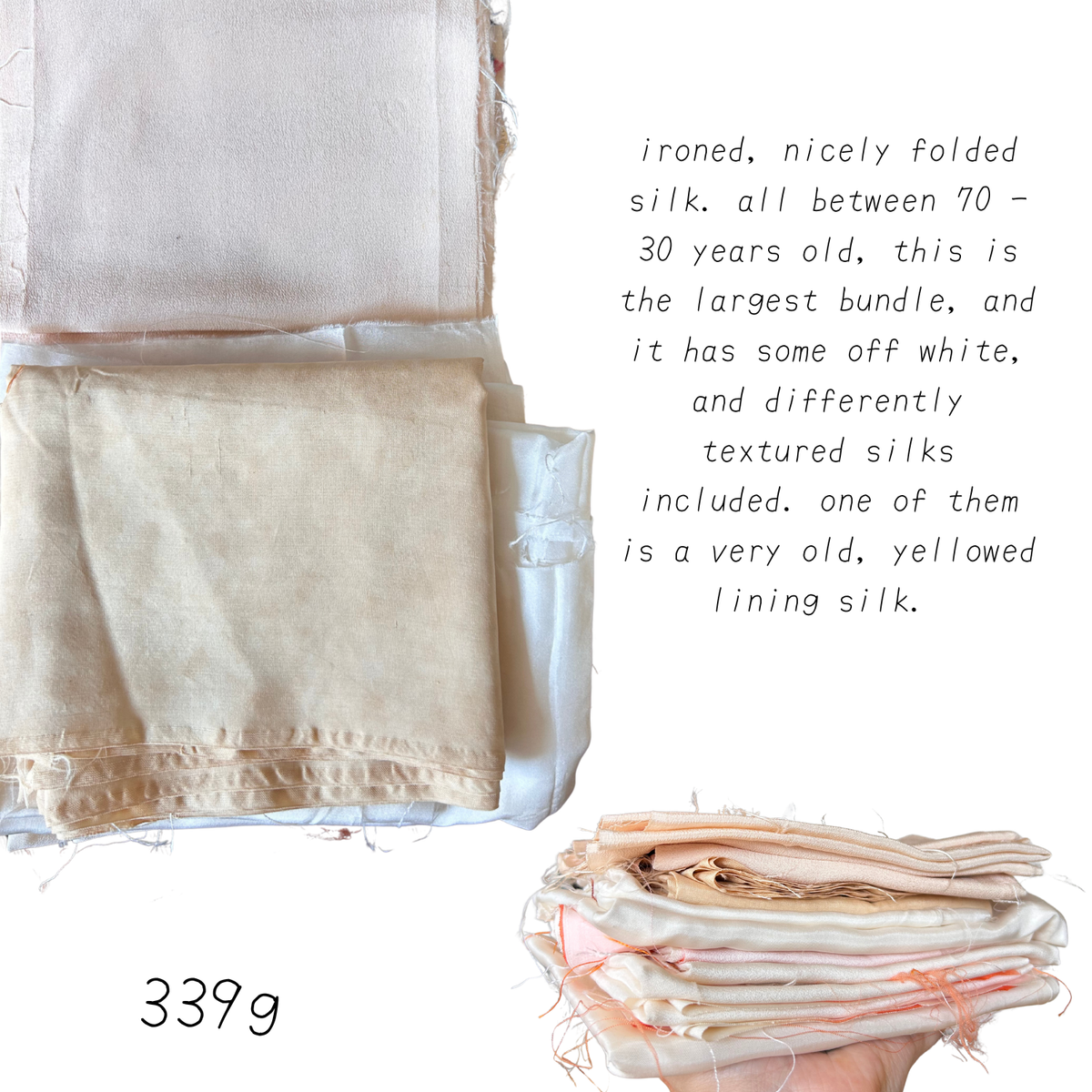 white silk (for fabric dyeing)