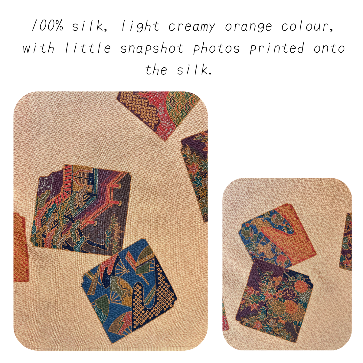 vintage print silk