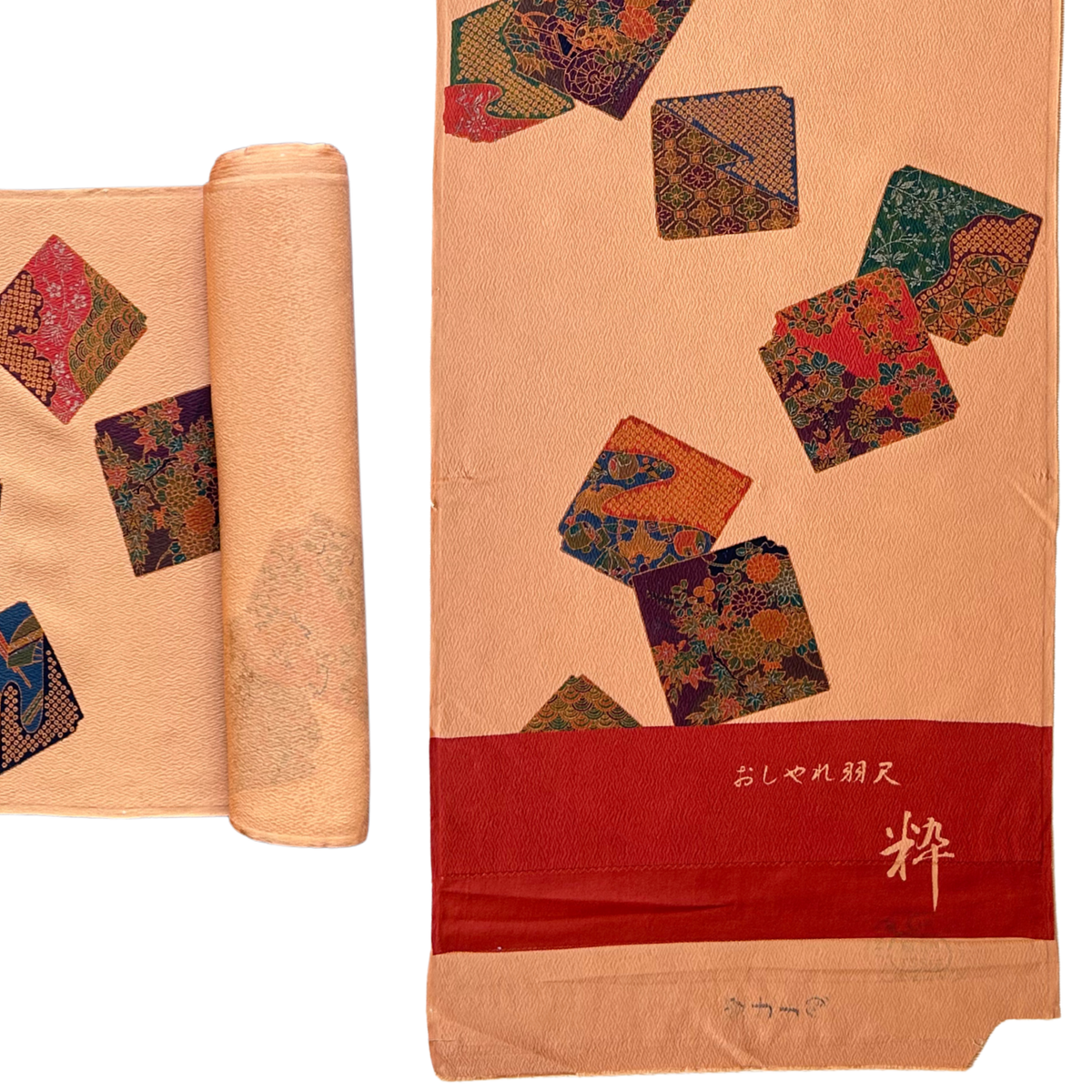 vintage print silk