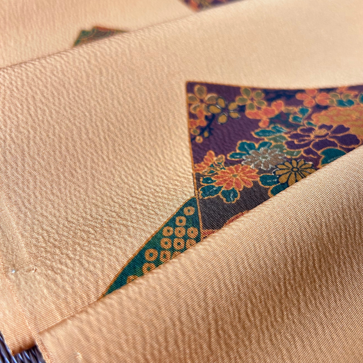 vintage print silk